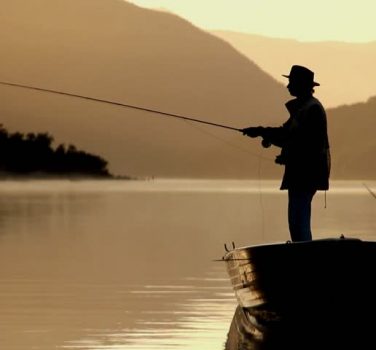 man fishing