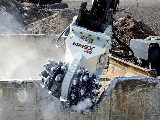 SIMEX ROTARY CUTTER. cutting concrete