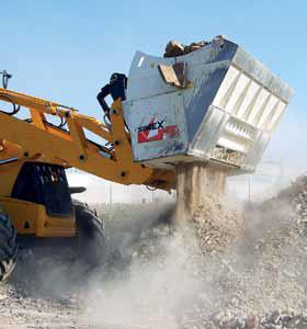 Loader Crusher Buckets in action 3