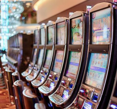 Slot machines at casino, free public domain CC0 image.